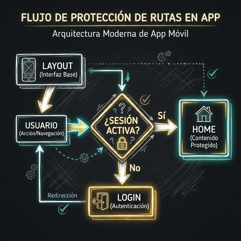 Diagrama de Flujo de Protección de Rutas